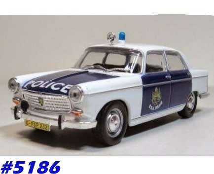Peugeot 404 1965 BritishSouthAfricaPolice 1/43 IX0 NEWinBlister #5186 instant wheels