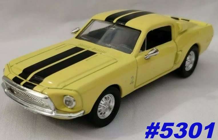 Shelby GT500 KR 1968 yellow Yatming 1:43 NEW+boxed  #5301 instant wheels