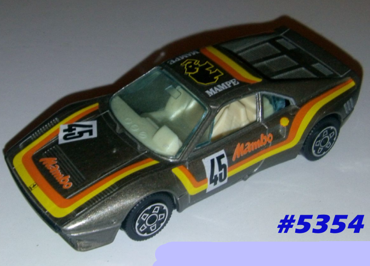 Ferrari GTO #45 (Mampe) Mambo 1984 bronze 1/43 Bburago NEW+showcased #5354 instant wheels