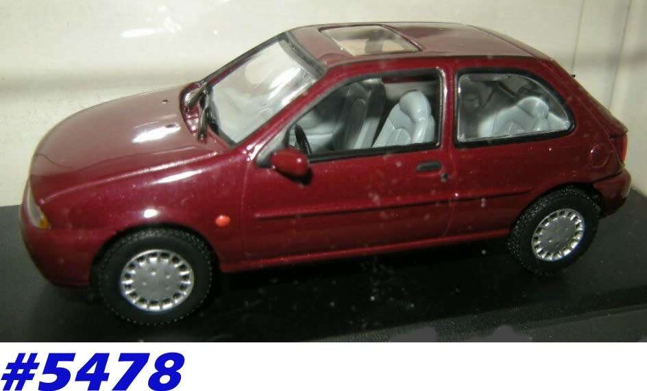 Ford Fiesta (3-door) 1995 maroon 1/43 Minichamps NEW+showcased  #5478 instant wheels