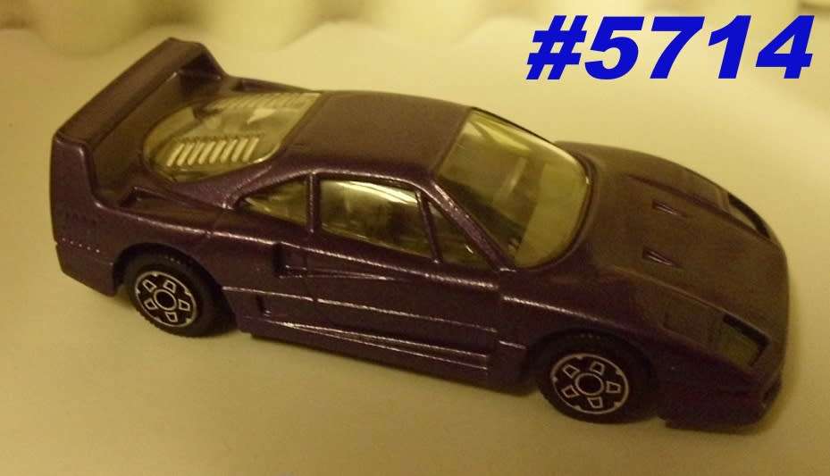Ferrari F40 1987 purple 1/43 Bburago NEW+reblistered  #5714 instant wheels