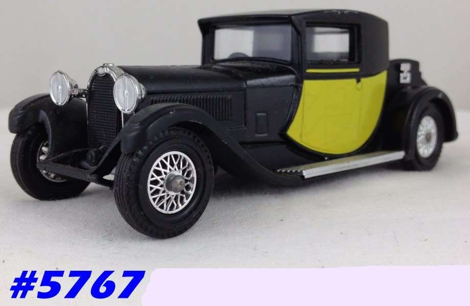 Bugatti 44 1928 black+yellow 1/43 Matchbox/MOY NEW+reblistered #5767 instant wheels