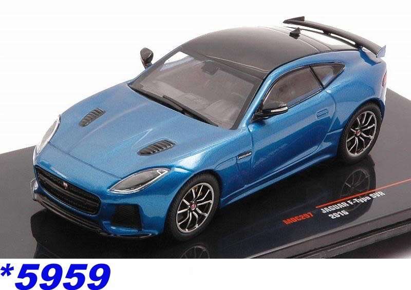 Jaguar F-type SVR 2016 blue-metallic 1:43 IXO NEW+boxed *5959 instant wheels