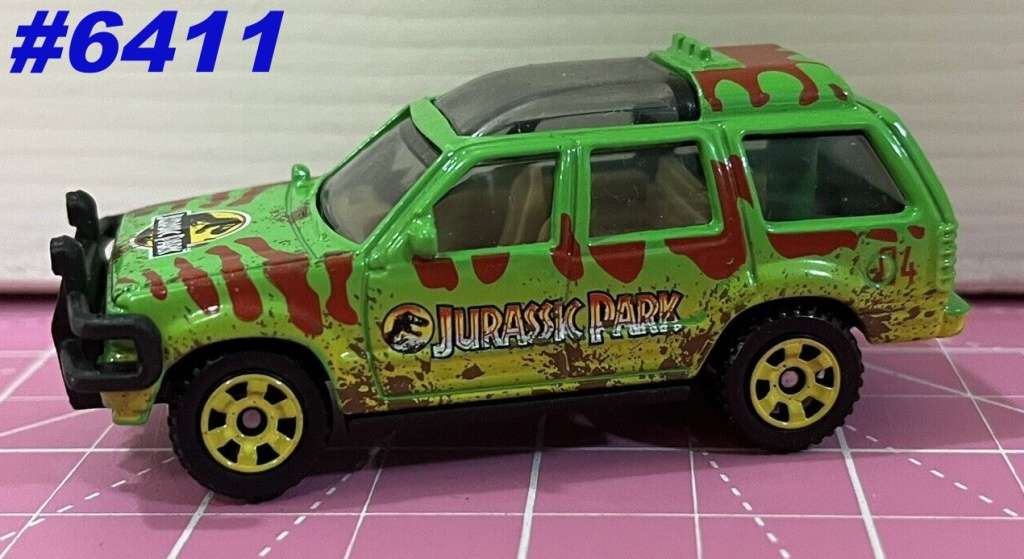 Jurassic World `93 Ford Explorer 4 -rare- green 1:64 Matchbox NEWinBlister *6411 instant wheels