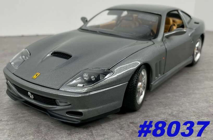 Ferrari 550 Maranello 1996 grey-metallic 1:18 Bburago/Italia  NEW+re-boxed #8037 instant wheels