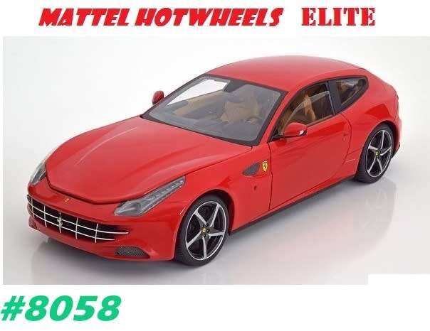 Ferrari FF 2011 red 1/18 HotWheels ELITE W1105 NEW rare+limited   #8058 instant wheels