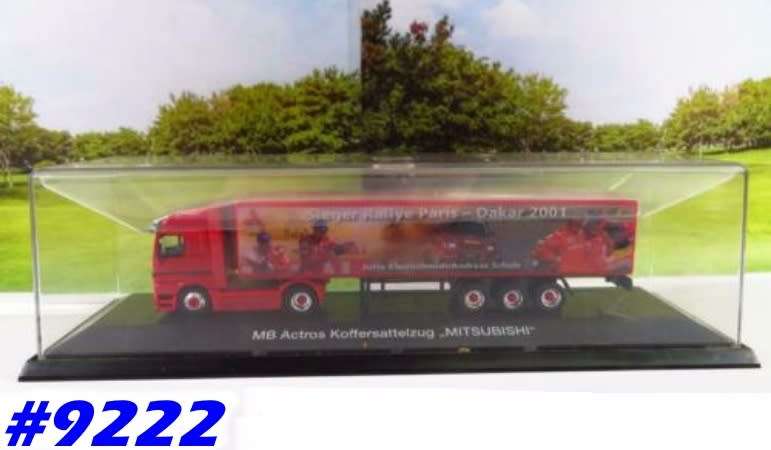 Mercedes-Benz Actros truck + 3 axle trailer red 1/87 Schuco NEW+boxed  #9222 instant wheels