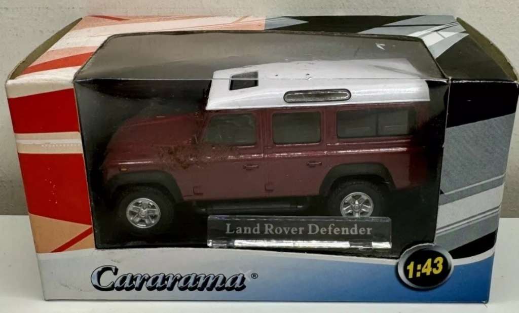 Land Rover Defender 110 TD County 2007 red 1/43 Cararama NEW+boxed #6079 instant wheels