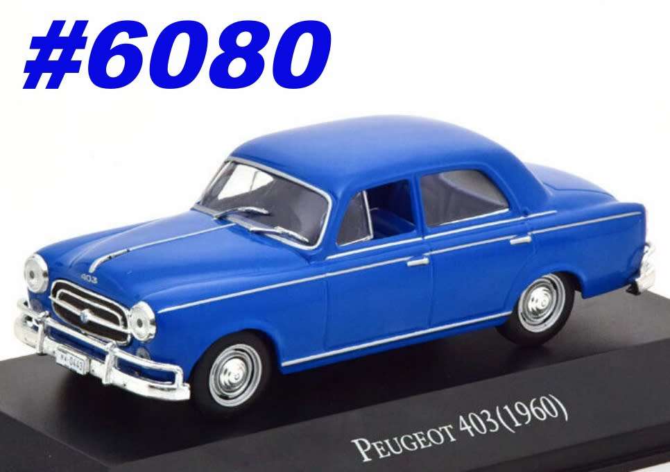 Peugeot 403 Saloon 1960 blue 1/43 IXO-Salvat NEWinBlister #6080 instant wheels