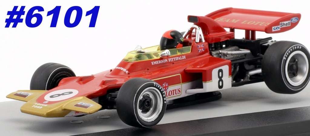 Lotus 72D F1 no.8 1971 Emerson Fittipaldi 1/43 IXO NEW+boxed #6101 instant wheels