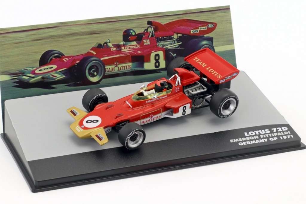 Lotus 72D F1 no.8 1971 Emerson Fittipaldi 1/43 IXO NEW+boxed #6101 instant wheels