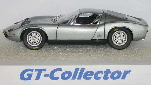 1:18 Lambroghini Miura (Bertone) silver by Anson - top condition - 7 days money-back guarantee!