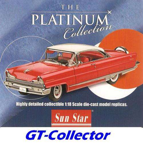 1:18 Lincoln Premiere 1956 hardtop Huntsman Red by SunStar, MINT, 7 D mon-back g'tee! #162