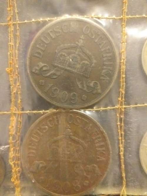 1908 + 1909 5 Heller Coins