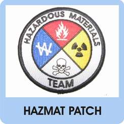 HAZMAT Hazardous Materials Fire Department Rescue Arm Flash Patch VFF FD Service