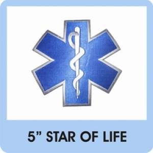 5" inch Star of Life EMS Flash Patch Badge Emergency Medical EMT Paramedic Rescue
