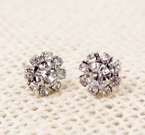 Fashion Jewelry Spherical Crystal Flower Earrings
