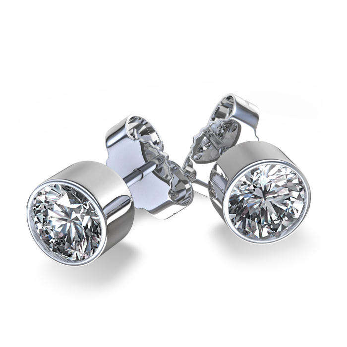 925 Silver Round Silver Studs