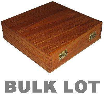 10 Wooden Boxes with Hinged Lids Size 16