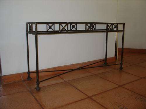 Steel and Glass console table