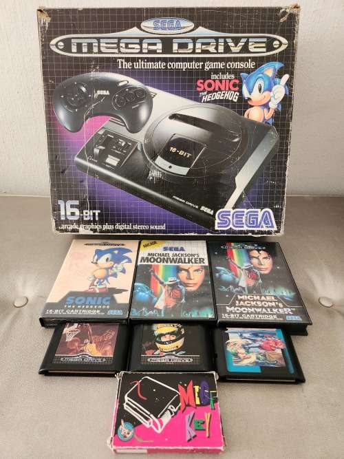 Sega Mega Drive Console and Games