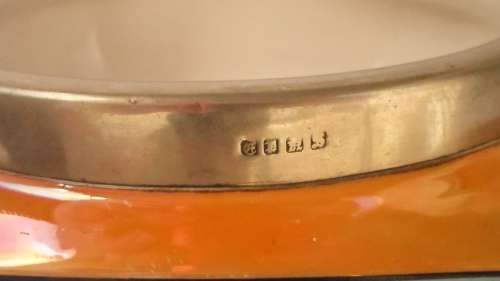 RETRO ART DECO LUSTERWARE L & SONS LTD CENTERPEACE NAUTICAL BOWL WITH LEGS