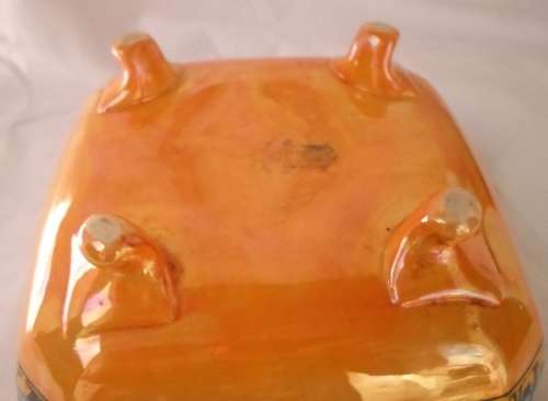 RETRO ART DECO LUSTERWARE L & SONS LTD CENTERPEACE NAUTICAL BOWL WITH LEGS