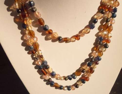 WOW !!!!! 3 X STATEMENT LAMP WORK MURANO AND GLASS NECKLACES