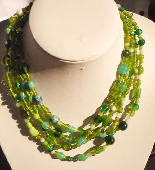 WOW !!!!! 3 X STATEMENT LAMP WORK MURANO AND GLASS NECKLACES