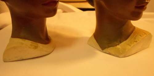 WOW !!!!!! BEAUTIFUL 1950,s VINTAGE LARGE BOY AND GIRL POLYNESIAN FIGURINES HEADS