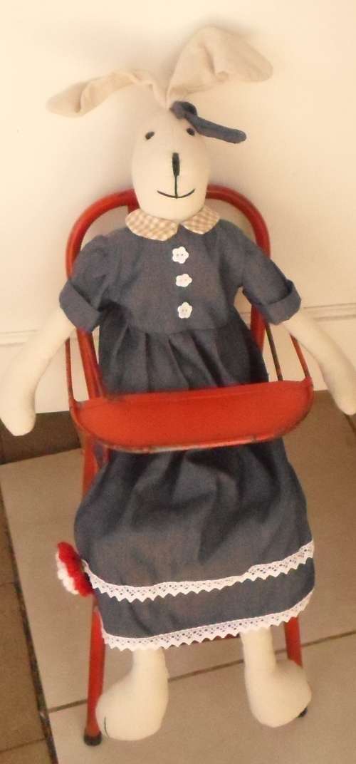 WOW WOW !!!!!!!BEAUTIFUL ANTIQUE  VINTAGE METAL 1950s DOLL HIGH CHAIR