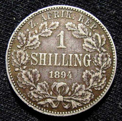 1894 ZAR Silver One Shilling