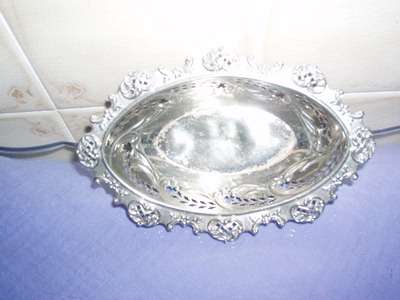 ***      VERY NICE SILVER PLATED BASKET     ***