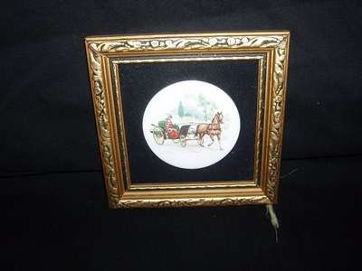 ***    NICE ENAMEL ON COPPER PICTURE FRAME ***