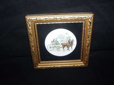 ***    NICE ENAMEL ON COPPER PICTURE FRAME ***