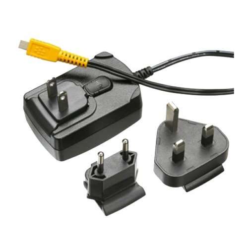 BlackBerry Portable PlayBook International Travel Charger with UK/EU/NA/AUS Adapter - Black