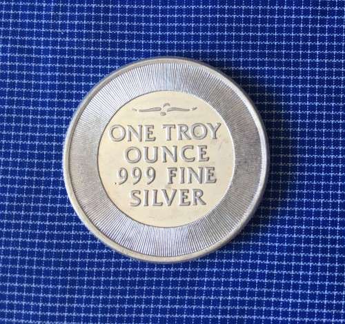 99.999% Fine Silver, 1 Troy Ounce coin.