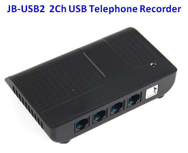PC USB 2 line Telephone Recording Box