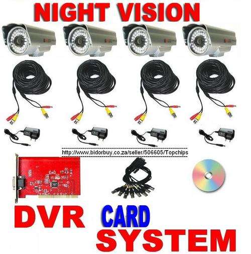 4 x 36IR 1/3"SONY CCD CCTV Day/Night Weatherproof Security Color Camera DVR Surveillance System