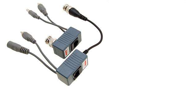 BNC Video Balun with power and audio for CCTV Camera UTP Cat-5 Cable RJ45