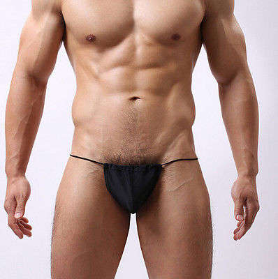 Mens Sexy Black  T-Back  Thong