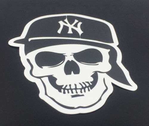 Cool " SMILING SKULL "  Waterproof Sticker - Skateboard , Helmet , Laptop , Car , Suitcase  etc....