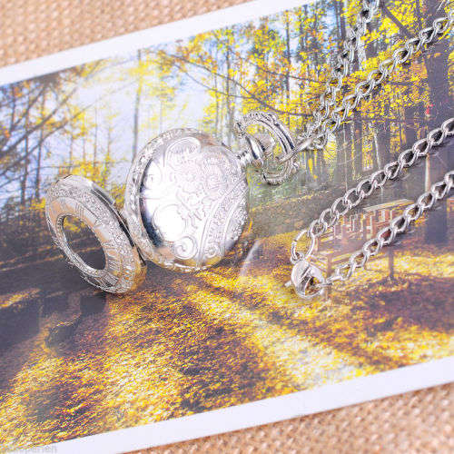 Stunning Vintage Looking Silver Plated  Mini  STEAMPUNK Style Pocket Watch