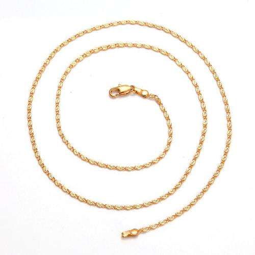 Mens  Cool 9K Yellow Gold Filled Lock Link Chain  ( 55cm )