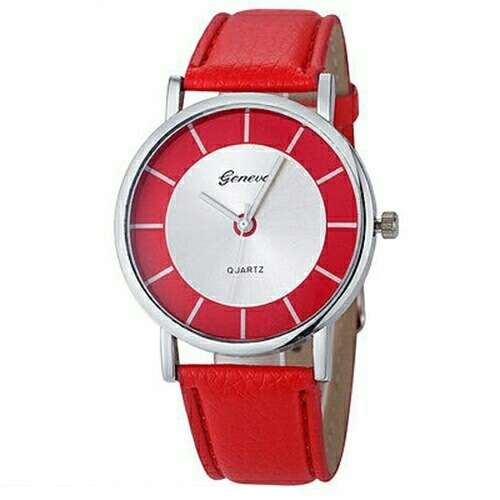 Ladies Beautiful  ' GENEVA '  Leather Band Watch