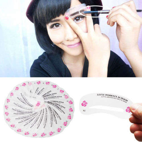 24 Piece / Styles Eyebrow Stencil Set