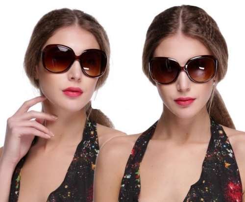 Ladies Smart  DOLCE & GABBANA Style Big Rim Sunglasses
