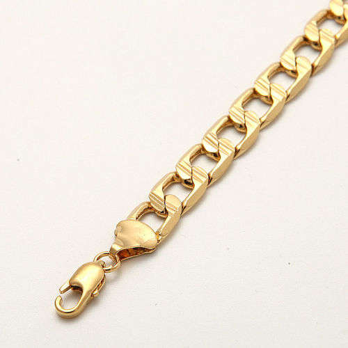 Mens Stunning  9K Yellow Gold Filled Cuban Link HandChain  ( 22cm )