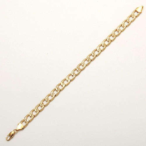 Mens Stunning  9K Yellow Gold Filled Cuban Link HandChain  ( 22cm )