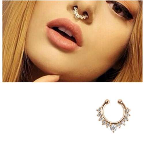 Ladies Sexy & Exotic Non Piercing Nose Ring with Diamantes